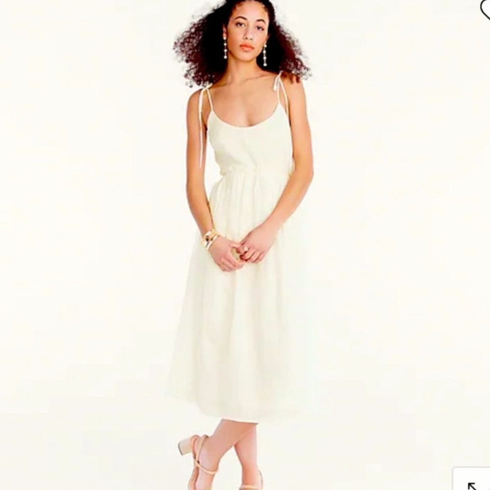 Jcrew NWT ramie scoopneck dress